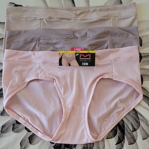 MAIDENFORM Everyday Luxe Stretch Micro 3 Pk Bikini Panty Womens Size M/6